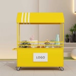 이동식 플리마켓 노점 가판대 판매대 야외 홍보판매대 시장 부스 1. 주황 120x58x190 캐비닛 포함 : 저무리7