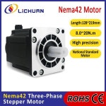 Lichuan 스텝퍼 오픈 루프 모터, 무대 조명용, Nema42 오픈 루프 스텝퍼 모터, 4.3/6.0/6.4/6.9A, DC24V, 8/12/16/20N.m, 3 상 : 프린스타20