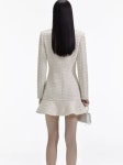 셀프포트레이트 골드 부끌 미니 드레스 Self-Portrait Gold Boucle Long Sleeve Mini Dress : 토미샵