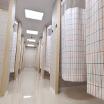 병원커튼 방염 N8802 체크핑크 병실 침대 탈의실 요양시설 : 커튼포유