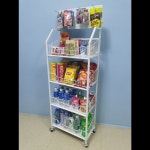 소형 과자 진열대 약국 매대 pc방 거치대 슈퍼마켓 디스플레이 선반 매장 01.화이트 50x27x123 : 빅피트