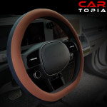 카토피아 투톤 원형 가죽 자동차 차량용 핸들커버 사계절 용품 : 카토피아 Cartopia