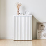 600 모던 템바보드 인테리어 다용도 장식장 높은 거실 안방 주방 티비 텔레비 다이 수납 선반 화이트 그레이 모듈 여닫이 양문 도어 3단 수납장... 