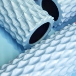 네버딜레스 EVA 폼롤러 미니 돌기 블루 하드 요가 얇은  종아리 홈롤러 폼블러 폼플러 목 : 네버딜레스