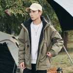 겨울 남녀공용 바람막이 패딩 점퍼 아웃도어 보온 방한복 빅사이즈 잠바 따뜻한 겨울 재킷 : 제노아몰