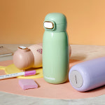 파스텔 원터치 보온병 2개 골라담기 어린이 물병 캠핑 보온 보냉 350ml : 라임올리브