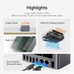 Beelink EQR5 미니 PC - AMD Ryzen7 5825U 윈도우11 프로 DDR4 3200MHz 16GB SSD 500GB WIFI6 BT5.2 1000M LAN 데스크 : VK-MALL