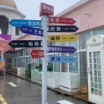 야외 안내 표지판 공원도로 등산로 조형물 관광지 1. 기둥+3방향 : 모두모아컴퍼니