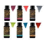 디아민 - 30ml 만년필 잉크 컬러 휠 6팩 타이리안 퍼플, 플라밍고 핑크, 얼 그레이, 스프링 그린, 오 드 닐, 고대 구리 : 더엠제이커넥트