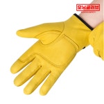 모닝글러브 알곤 티그 용접 가죽장갑 양피 노랑 이중덧댐 내피형 캠핑 정비 배관 작업 : 코팅장갑