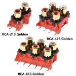 PCB 마운팅 스테레오 오디오 비디오 잭 RCA 암 커넥터 2 홀 213 W R 4 413 6 613 골든 : 분당플렉스2