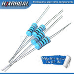 1000pcs 1W 금속 필름 저항기 1% 1R  1M 2R 10R 22R 47R 100R 330R 1K 4.7K 10K 22K 47K 100K 330K 470K 1 2 10 2 : 라온율4