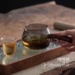 [다도 다기] 예향원 핸드메이드 우드핸들 스트라이프 공도배 숙우 4종 P-8211 : 예향원