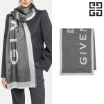 지방시 스카프 남성 여성 로고 실크 울 머플러 목도리 그레이 GW7020 J5345 : JADESTORE