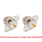 플랜지 패널 마운트 2 홀 SL16 SO239 PL 259 UHF 암 잭 커넥터 납땜 PCB PL259 K 하이 퀄리티 5PCs/로트 : 분당플렉스2