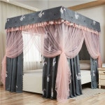 공주님 침대 커튼 여아 침실 캐노피 꾸미기 모기장 사랑(천커튼+브래킷+모기장) 1.2x2m : 전자공구
