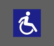 장애인 표시 BH123 1010 스티커 5x5cm : BESAMEMUCH0