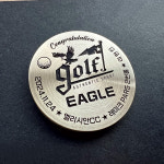 골프 이글 스코어 기록 기념 40mm 코인 황동 볼마커 기념품 트로피 : 메이카드