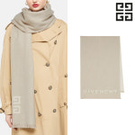 지방시 스카프 남성 여성 로고 울 캐시미어 머플러 목도리 GW7020 J5049 : JADESTORE