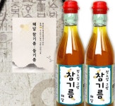 참깨 참기름 통참깨 기름 선물용 케이스 2구 700ml(350x2) : 산책길 스토어