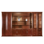 사무실 책장 가구 사무용 오픈형 5단 도어 나무잠금자료함 원목장 서류함 세트 사무실 책장 : 테리에샵