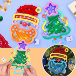 크리스마스 조명 만들기 스트링아트 트리 오너먼트 산타 LED 와이어조명 겨울 DIY : 퍼니 팩토리