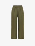 휘슬 여성 캐쥬얼 바지 WHISTLES Cropped wide-leg mid-rise linen trousers : 그린나래샵