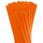 일자 빨대 7x25 개별 주황 10,000개 1박스 (25cm 250mm) : 씨씨마트