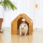 에펫 EPET 펫하우스M 원목 DIY 강아지 집 고양이 숨숨집 동굴형 브라운 WM-5 : 에펫