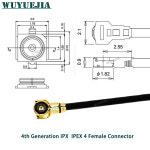 U fl IPEX4 MHF4 수 암 커넥터 RF1 13 RF 동축 피그테일 점퍼 와이파이 3G 4G 익스텐션 코드 케이블 3 50cm 1 : 분당플렉스4