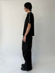 SAN263-1 다이드 티셔츠 Taped Dyed T-Shirt - Black : 찬스클로딩