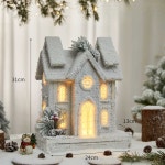 크리스마스장식가로등소품무드등카페오르골산타호텔풍차 H7540 흰색 목조 주택 : 꿈꾸는 애리네