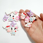 (10개) H0206 캐릭터 하트 천사 5종 데코덴 파츠 탑꾸 폰꾸 재료 : 반달이네집