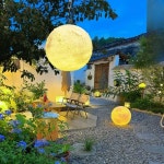 보름달 조명 천장 샹들리에 무드등 매달려 램프 샹들리에 30CM 태양열 매달려 조명 : 유디드