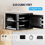 그림트론 지문 금고 - (0.80cu. ft.) 사일런트 모드가 포함된 생체 인식 백라이트 키패드 및 LED 조명이 소형 금고, 스마트 주얼리 도난 방지가... 