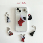 크리스마스 키링 케이스 산타 고양이 케이스 아이폰17 커플 케이스 : 목스녹스 스튜디오