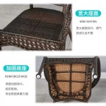 야외용 의자 식탁 레저 커피 베란다 정원 라탄 등받이 의자2개+쿠션58cm블랙유리원형 : 삼육오 핫딜마켓