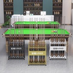 스포츠용품 진열대 다용도 선반 거치대 전시대 디스플레이 매장용 스탠드 행거 당구 큐 보관 랙 고급 플로어 스탠딩 캐비닛 : 날마다 쇼핑생활... 