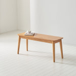 j0094 Sophia 2인벤치 의자 고무나무 원목의자 벤치의자 : 모어 가구