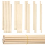 소나무 라운드 나무 막대 계산 스틱, 교육용 프리미엄 다월 빌딩 모델, 목공 DIY 공예, 10-100 개 : 레드상사22