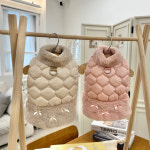 나나 패딩 강아지 원피스 물방울 퀼팅 애견 겨울옷 강아지옷 S : 쭈쭈야