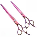 애견가위 강아지 가위 티타늄 컴팩트 베이직가위 보라색 7인치 : AW STORE