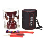전통 사물놀이 연습용 장구 액세서리 타악기 전통악기 난타 공연 풍물 국악 1.0 피트+고저음 드럼스틱 +리본+레드 실크 : 바론픽