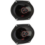 CERWIN-VEGA! HED 시리즈 6x8 3방향 동축 자동차 스피커, 4 , 60W RMS, 프리미엄 스피커 시스템, 스탬핑 스틸 프레임 및 그래파이트 콘으로... 
