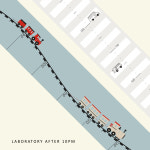 애프텐랩 자체제작 일러스트 키재기 포스터 블루격자 : aftenlab
