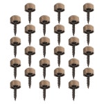 24 Pcs 셀프 태핑 스크류 캡 구리 장식 커버 홈 가구 혁신 거울 벽 장착에 대 한 9mm 패스너 하드웨어 : 집앞해외창고