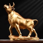 오브제 황소 풍수 복소 집들이선물 돈들어오는 황금소 장식품 : 인더파워