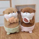 우소우소짱 겨울간식 붕어빵 호빵 우소우소 인형 27cm 수달 동물 : 달토끼스토어