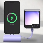 프리미엄 2WAY 고속 충전 미니 보조배터리 가벼운 거치형 도킹형 급속 5000mAh : 믹스커넥트