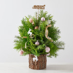 크리스마스 생화 트리 DIY 세트 편백나무 트리 장식 : 설구하우스